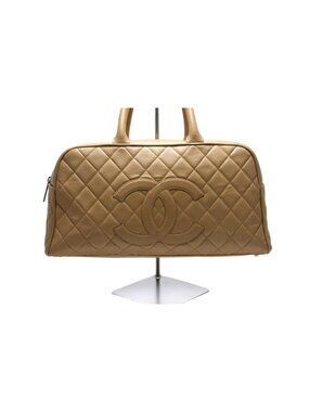 Chanel Quilted Caviar Leather GD Handbag